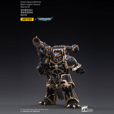 Warhammer 40k Action Figure 1/18 Black Legion Havocs Marine 02 13cm - Action Figures - Joy Toy (CN) - Hobby Figures UK