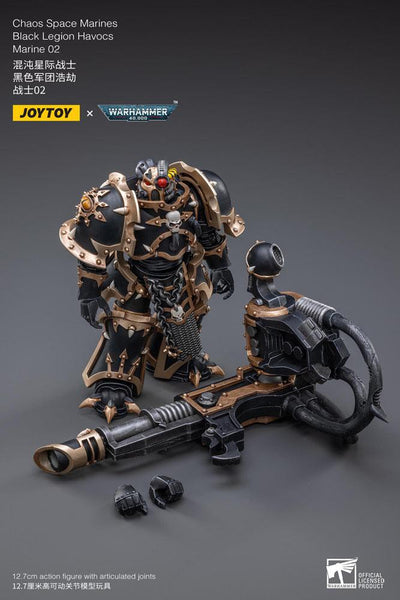 Warhammer 40k Action Figure 1/18 Black Legion Havocs Marine 02 13cm - Action Figures - Joy Toy (CN) - Hobby Figures UK