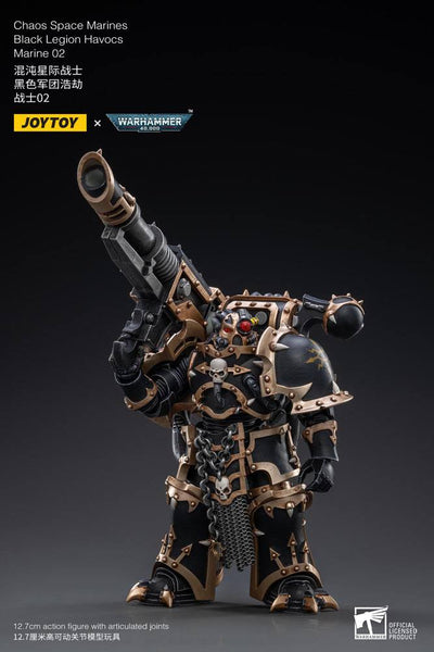 Warhammer 40k Action Figure 1/18 Black Legion Havocs Marine 02 13cm - Action Figures - Joy Toy (CN) - Hobby Figures UK