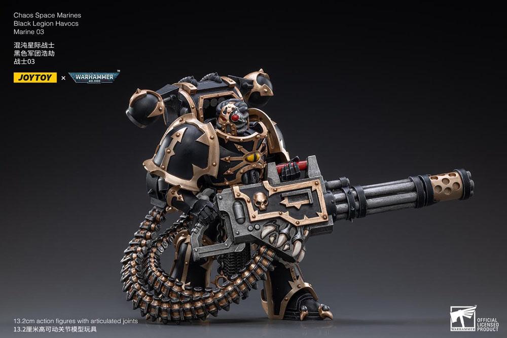 Warhammer 40k Action Figure 1/18 Black Legion Havocs Marine 03 13cm - Action Figures - Joy Toy (CN) - Hobby Figures UK