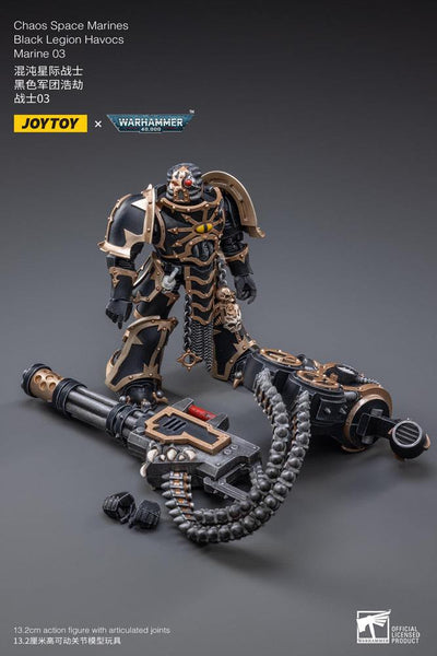 Warhammer 40k Action Figure 1/18 Black Legion Havocs Marine 03 13cm - Action Figures - Joy Toy (CN) - Hobby Figures UK