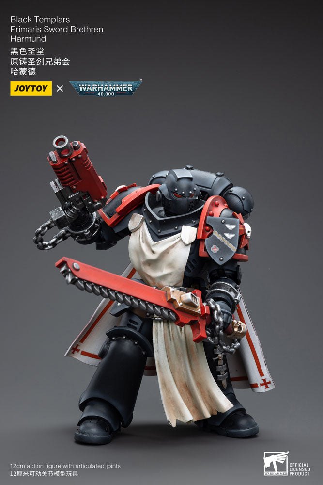 Warhammer 40k Action Figure 1/18 Black Templars Primaris Sword Brethren Harmund 12cm - Action Figures - Joy Toy (CN) - Hobby Figures UK