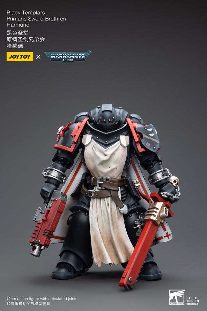 Warhammer 40k Action Figure 1/18 Black Templars Primaris Sword Brethren Harmund 12cm - Action Figures - Joy Toy (CN) - Hobby Figures UK