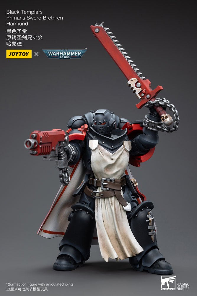 Warhammer 40k Action Figure 1/18 Black Templars Primaris Sword Brethren Harmund 12cm - Action Figures - Joy Toy (CN) - Hobby Figures UK