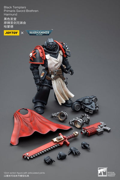 Warhammer 40k Action Figure 1/18 Black Templars Primaris Sword Brethren Harmund 12cm - Action Figures - Joy Toy (CN) - Hobby Figures UK