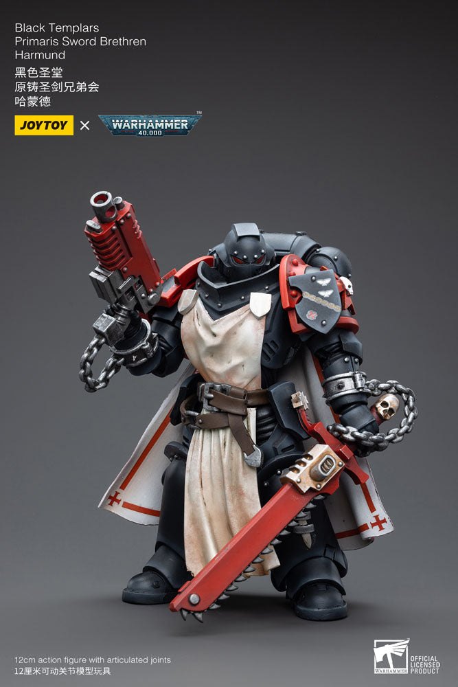 Warhammer 40k Action Figure 1/18 Black Templars Primaris Sword Brethren Harmund 12cm - Action Figures - Joy Toy (CN) - Hobby Figures UK