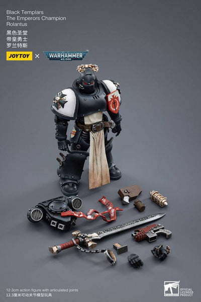 Warhammer 40k Action Figure 1/18 Black Templars The Emperors Champion Rolantus 12cm - Action Figures - Joy Toy (CN) - Hobby Figures UK