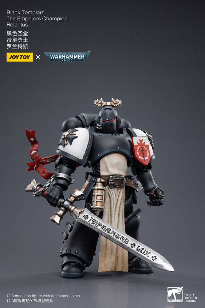 Warhammer 40k Action Figure 1/18 Black Templars The Emperors Champion Rolantus 12cm - Action Figures - Joy Toy (CN) - Hobby Figures UK
