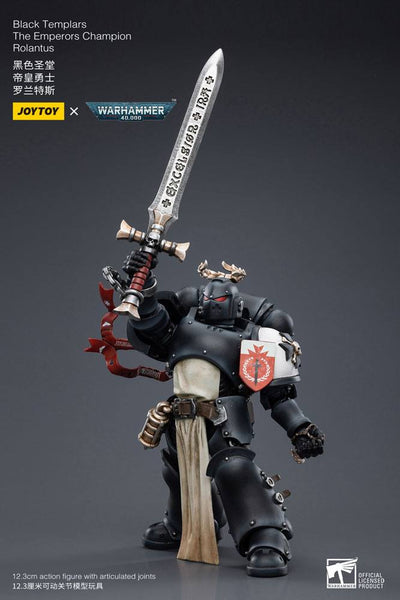 Warhammer 40k Action Figure 1/18 Black Templars The Emperors Champion Rolantus 12cm - Action Figures - Joy Toy (CN) - Hobby Figures UK