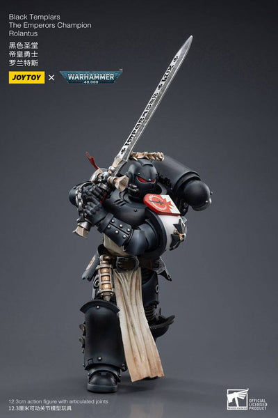 Warhammer 40k Action Figure 1/18 Black Templars The Emperors Champion Rolantus 12cm - Action Figures - Joy Toy (CN) - Hobby Figures UK