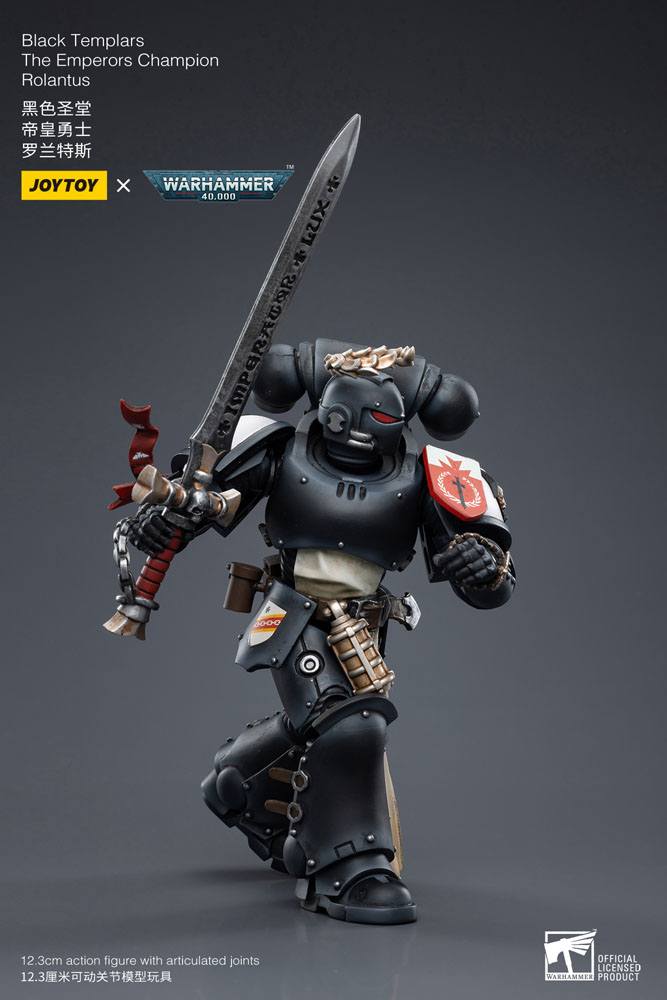 Warhammer 40k Action Figure 1/18 Black Templars The Emperors Champion Rolantus 12cm - Action Figures - Joy Toy (CN) - Hobby Figures UK