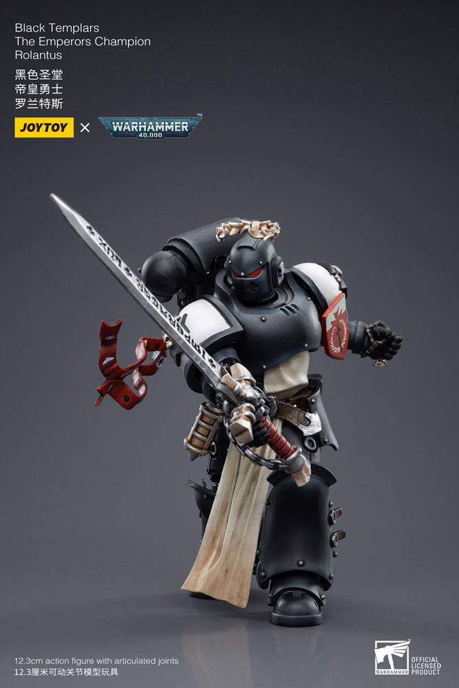 Warhammer 40k Action Figure 1/18 Black Templars The Emperors Champion Rolantus 12cm - Action Figures - Joy Toy (CN) - Hobby Figures UK