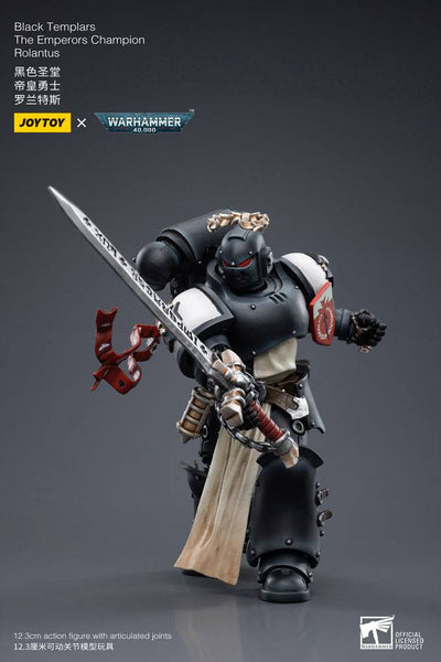 Warhammer 40k Action Figure 1/18 Black Templars The Emperors Champion Rolantus 12cm - Action Figures - Joy Toy (CN) - Hobby Figures UK