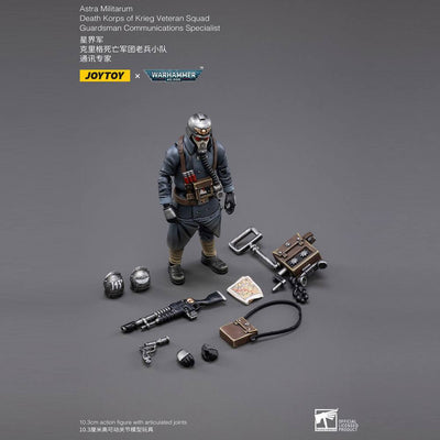 Warhammer 40k Action Figure 1/18 Death Korps of Krieg Veteran Squad Guardsman Communications Specialist 10cm - Action Figures - Joy Toy (CN) - Hobby Figures UK