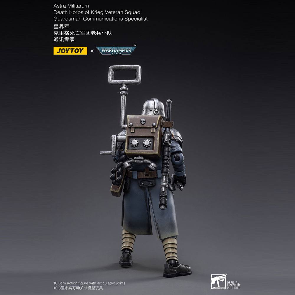 Warhammer 40k Action Figure 1/18 Death Korps of Krieg Veteran Squad Guardsman Communications Specialist 10cm - Action Figures - Joy Toy (CN) - Hobby Figures UK