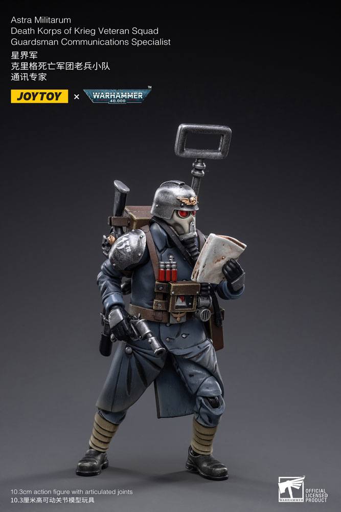 Warhammer 40k Action Figure 1/18 Death Korps of Krieg Veteran Squad Guardsman Communications Specialist 10cm - Action Figures - Joy Toy (CN) - Hobby Figures UK