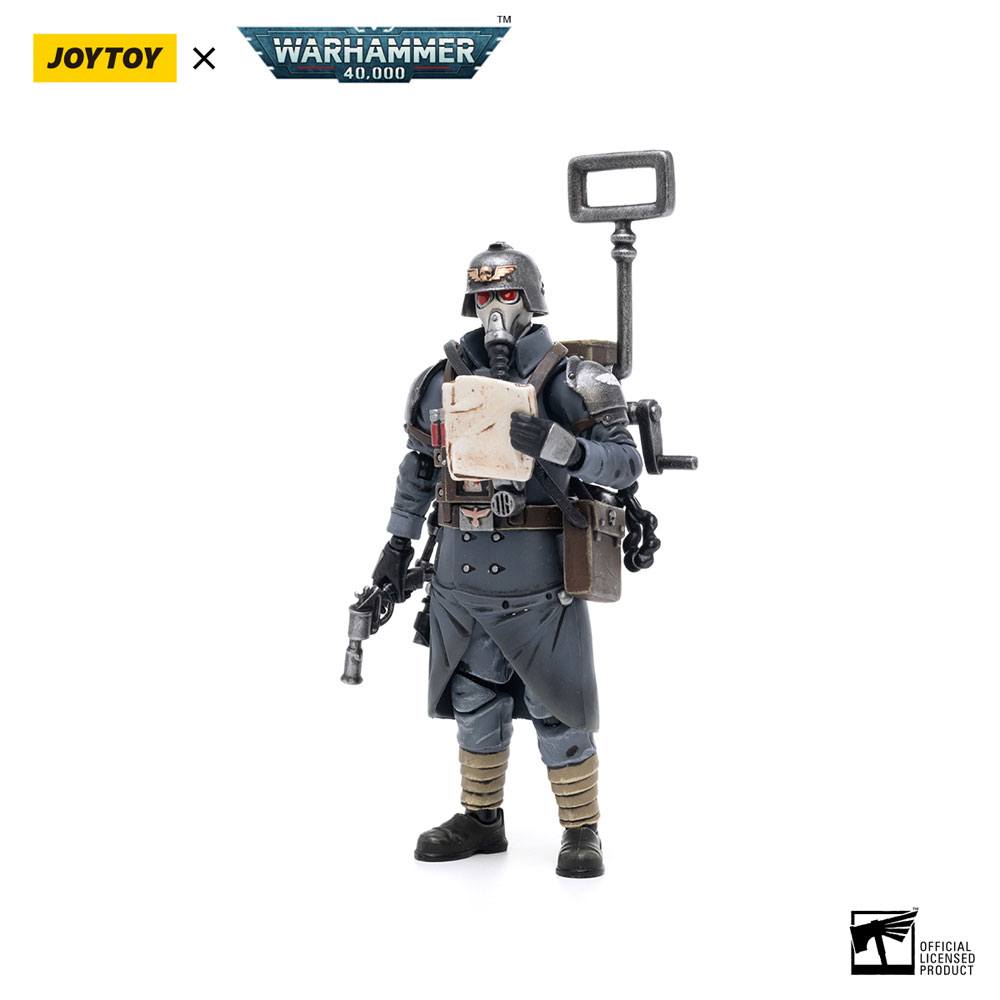 Warhammer 40k Action Figure 1/18 Death Korps of Krieg Veteran Squad Guardsman Communications Specialist 10cm