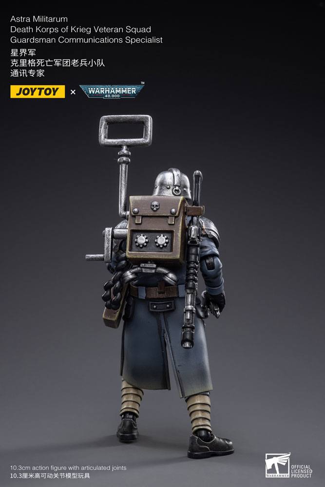 Warhammer 40k Action Figure 1/18 Death Korps of Krieg Veteran Squad Guardsman Communications Specialist 10cm - Action Figures - Joy Toy (CN) - Hobby Figures UK