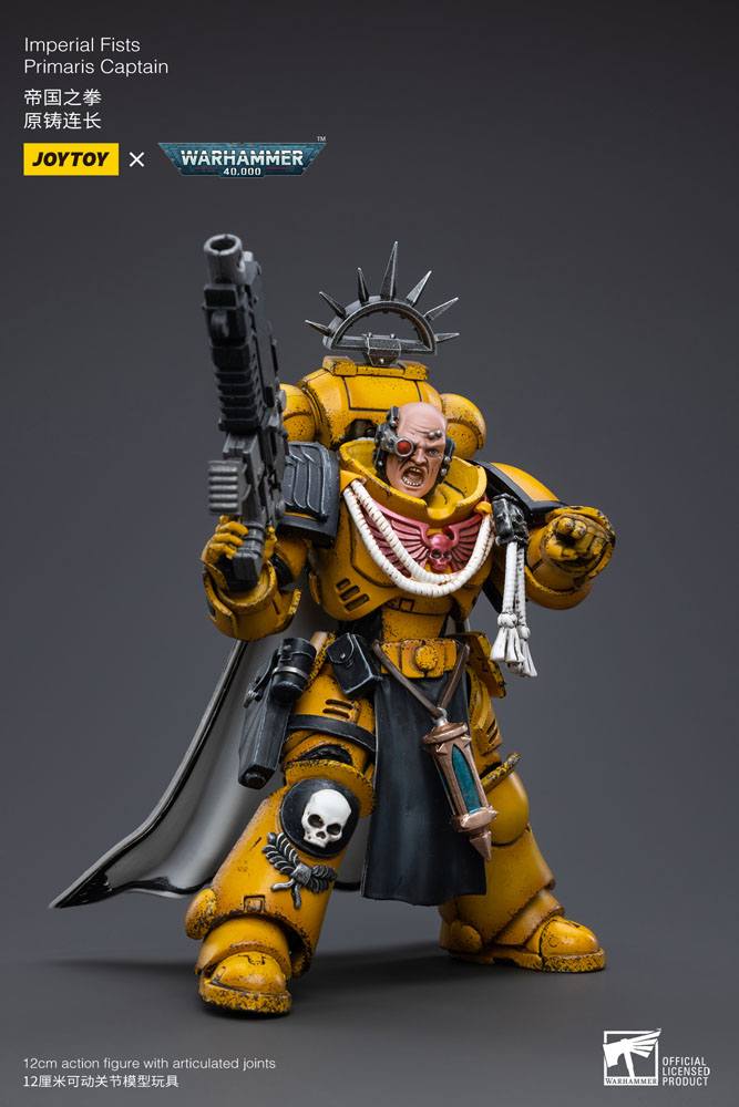 Warhammer 40k Action Figure 1/18 Imperial Fists Primaris Captain 12cm - Action Figures - Joy Toy (CN) - Hobby Figures UK