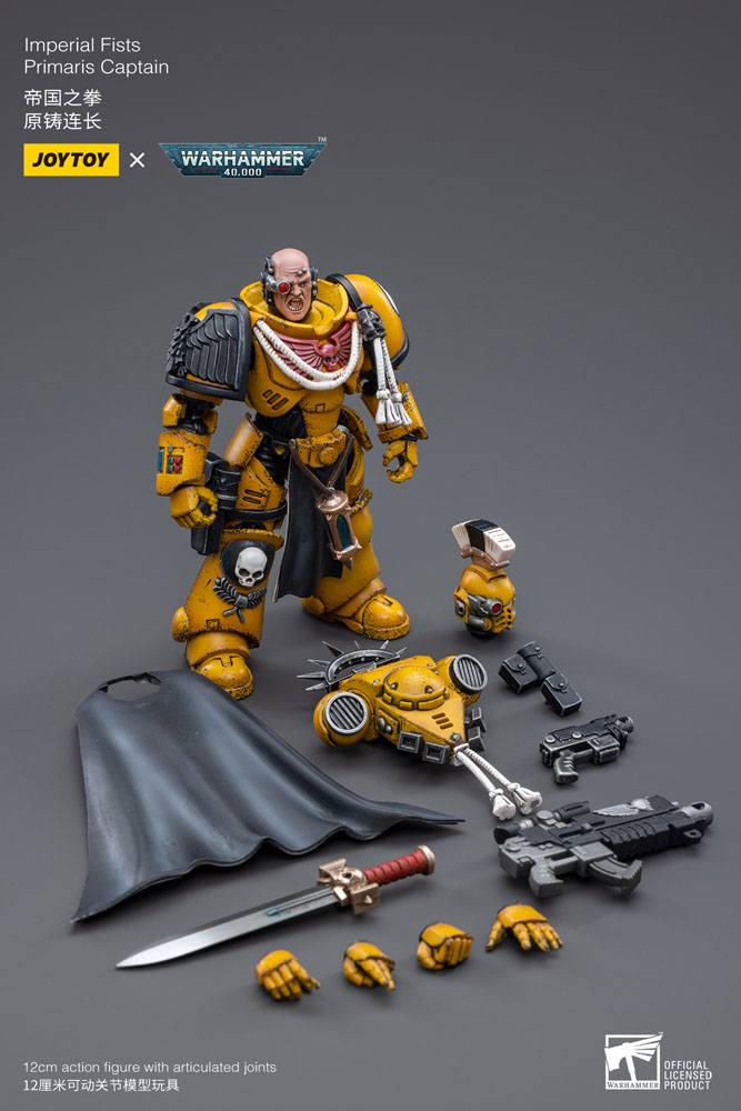 Warhammer 40k Action Figure 1/18 Imperial Fists Primaris Captain 12cm - Action Figures - Joy Toy (CN) - Hobby Figures UK
