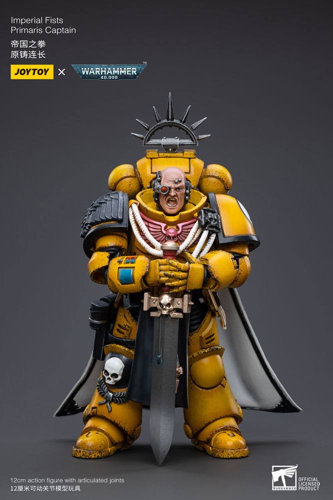 Warhammer 40k Action Figure 1/18 Imperial Fists Primaris Captain 12cm - Action Figures - Joy Toy (CN) - Hobby Figures UK
