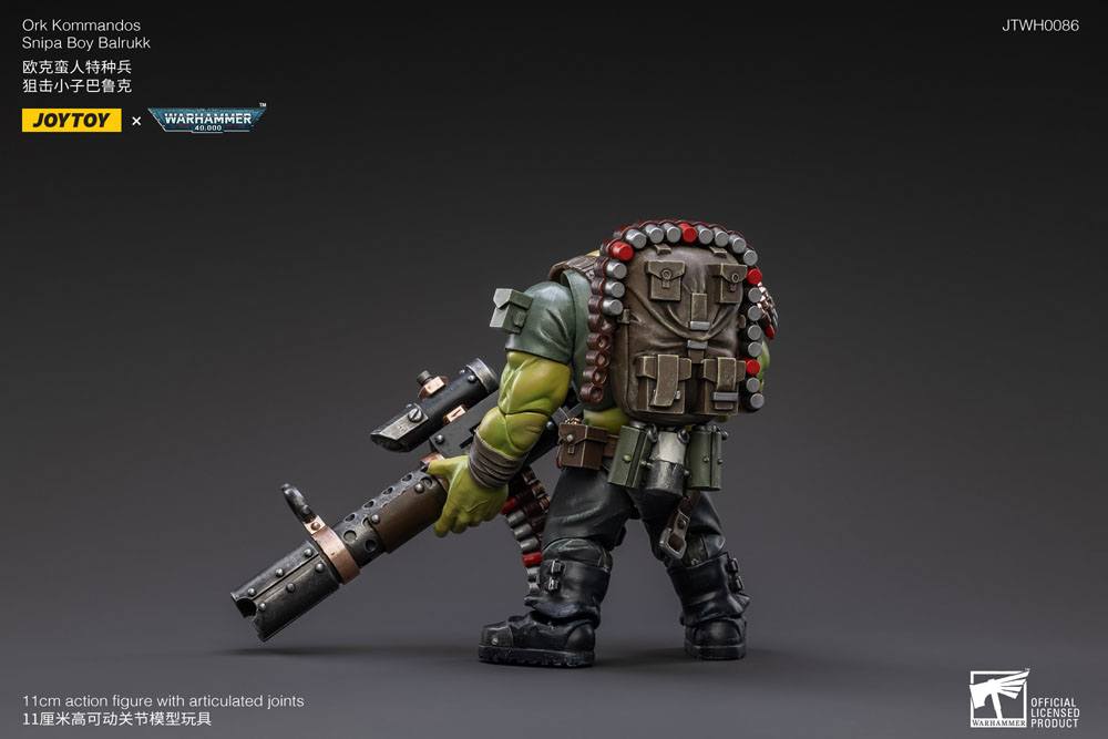 Warhammer 40k Action Figure 1/18 Ork Kommandos Snipa Boy Balrukk 13cm - Action Figures - Joy Toy (CN) - Hobby Figures UK