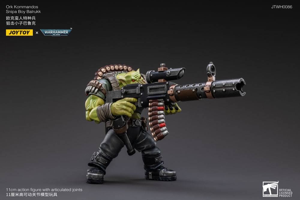 Warhammer 40k Action Figure 1/18 Ork Kommandos Snipa Boy Balrukk 13cm - Action Figures - Joy Toy (CN) - Hobby Figures UK