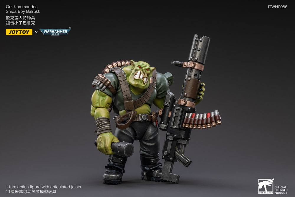 Warhammer 40k Action Figure 1/18 Ork Kommandos Snipa Boy Balrukk 13cm - Action Figures - Joy Toy (CN) - Hobby Figures UK