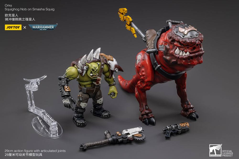 Warhammer 40k Action Figure 1/18 Orks Squighog Nob On Smasha Squig - Action Figures - Joy Toy (CN) - Hobby Figures UK