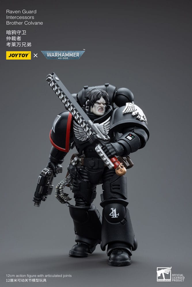 Warhammer 40k Action Figure 1/18 Raven Guard Intercessors Brother Colvane 12cm - Action Figures - Joy Toy (CN) - Hobby Figures UK