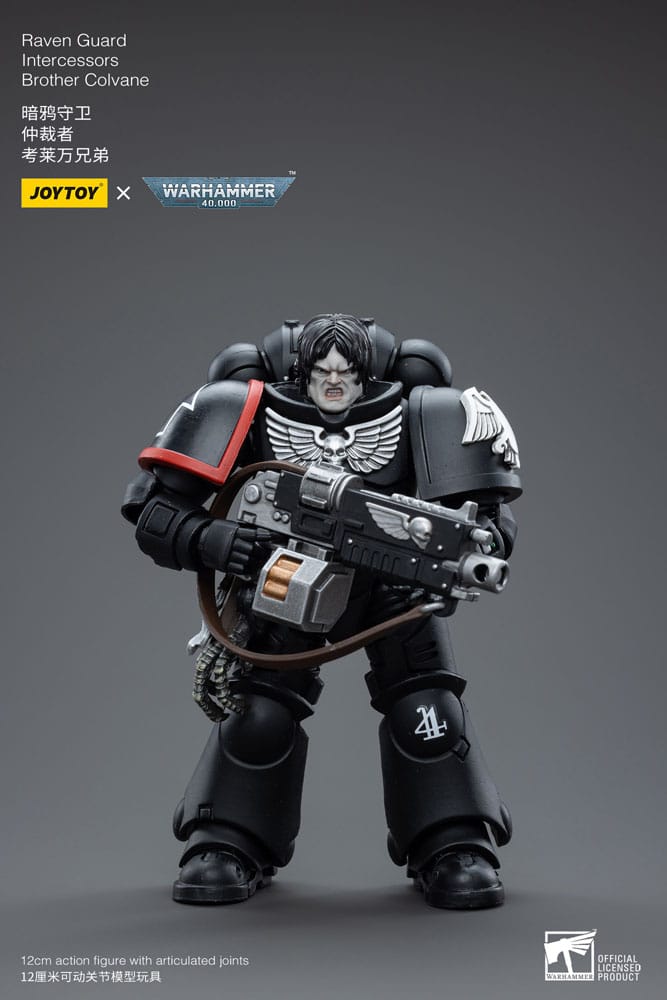 Warhammer 40k Action Figure 1/18 Raven Guard Intercessors Brother Colvane 12cm - Action Figures - Joy Toy (CN) - Hobby Figures UK