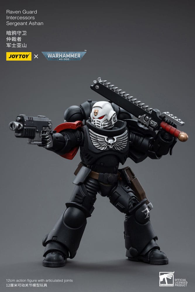 Warhammer 40k Action Figure 1/18 Raven Guard Intercessors Sergeant Ashan 12cm - Action Figures - Joy Toy (CN) - Hobby Figures UK