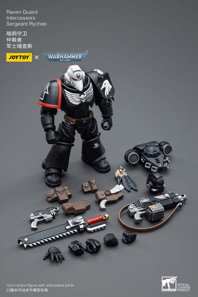 Warhammer 40k Action Figure 1/18 Raven Guard Intercessors Sergeant Rychas 12cm - Action Figures - Joy Toy (CN) - Hobby Figures UK