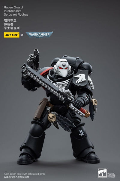 Warhammer 40k Action Figure 1/18 Raven Guard Intercessors Sergeant Rychas 12cm - Action Figures - Joy Toy (CN) - Hobby Figures UK