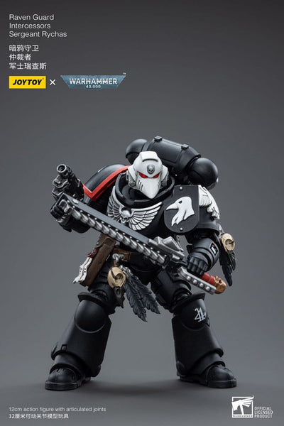 Warhammer 40k Action Figure 1/18 Raven Guard Intercessors Sergeant Rychas 12cm - Action Figures - Joy Toy (CN) - Hobby Figures UK