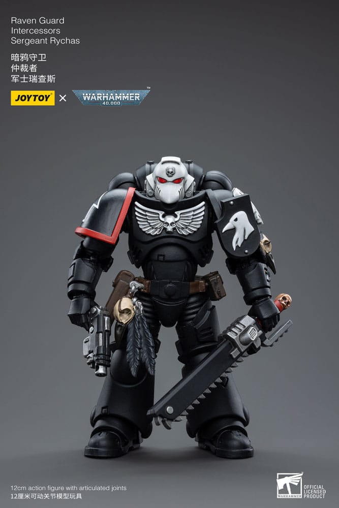 Warhammer 40k Action Figure 1/18 Raven Guard Intercessors Sergeant Rychas 12cm - Action Figures - Joy Toy (CN) - Hobby Figures UK