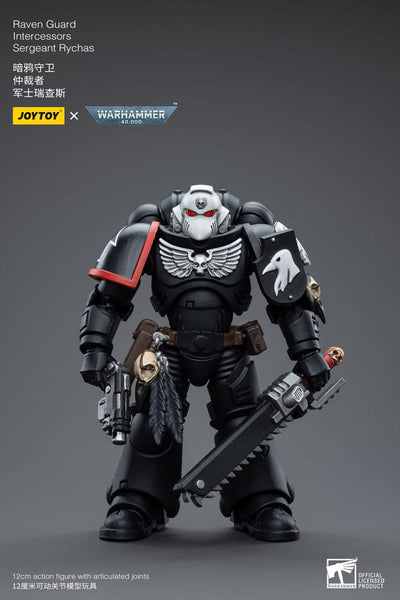 Warhammer 40k Action Figure 1/18 Raven Guard Intercessors Sergeant Rychas 12cm - Action Figures - Joy Toy (CN) - Hobby Figures UK