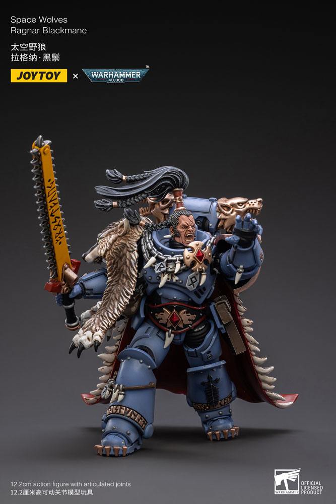 Warhammer 40k Action Figure 1/18 Space Wolves Ragnar Blackmane 13cm - Action Figures - Joy Toy (CN) - Hobby Figures UK