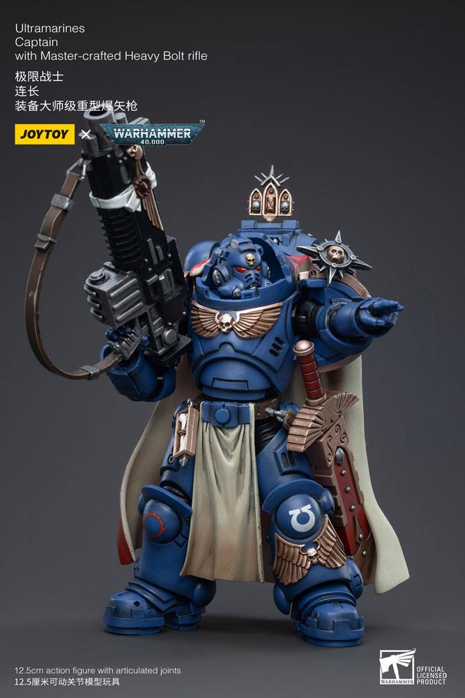 Warhammer 40k Action Figure 1/18 Ultramarines Captain with Master-Crafted Heavy Bolt Rifle 12cm - Action Figures - Joy Toy (CN) - Hobby Figures UK