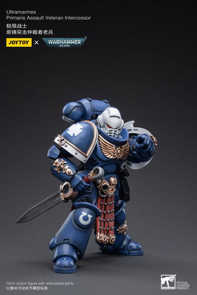 Warhammer 40k Action Figure 1/18 Ultramarines Primaris Assault Veteran Intercessor 12cm - Action Figures - Joy Toy (CN) - Hobby Figures UK