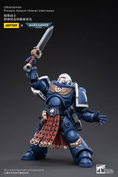 Warhammer 40k Action Figure 1/18 Ultramarines Primaris Assault Veteran Intercessor 12cm - Action Figures - Joy Toy (CN) - Hobby Figures UK