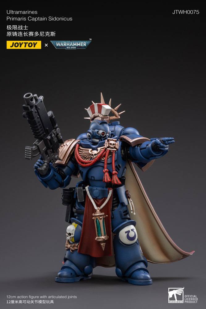 Joytoy Warhammer 40,000 – Ultramarines Primaris Captain Sidonicus – Action Figure 1/18 In Scala – Merch Ufficiale