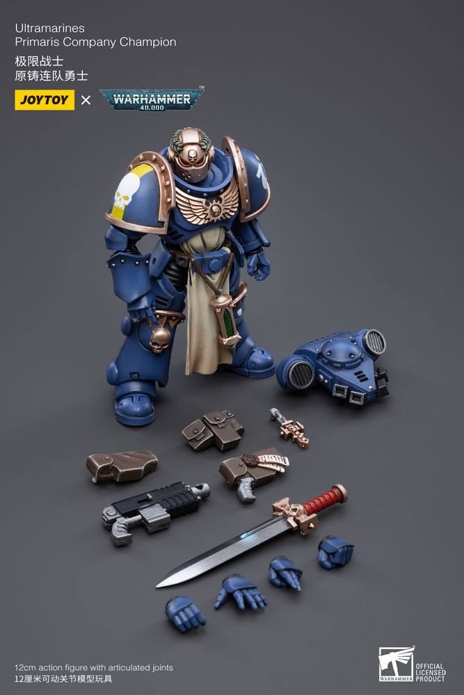 Warhammer 40k Action Figure 1/18 Ultramarines Primaris Company Champion 12cm - Action Figures - Joy Toy (CN) - Hobby Figures UK