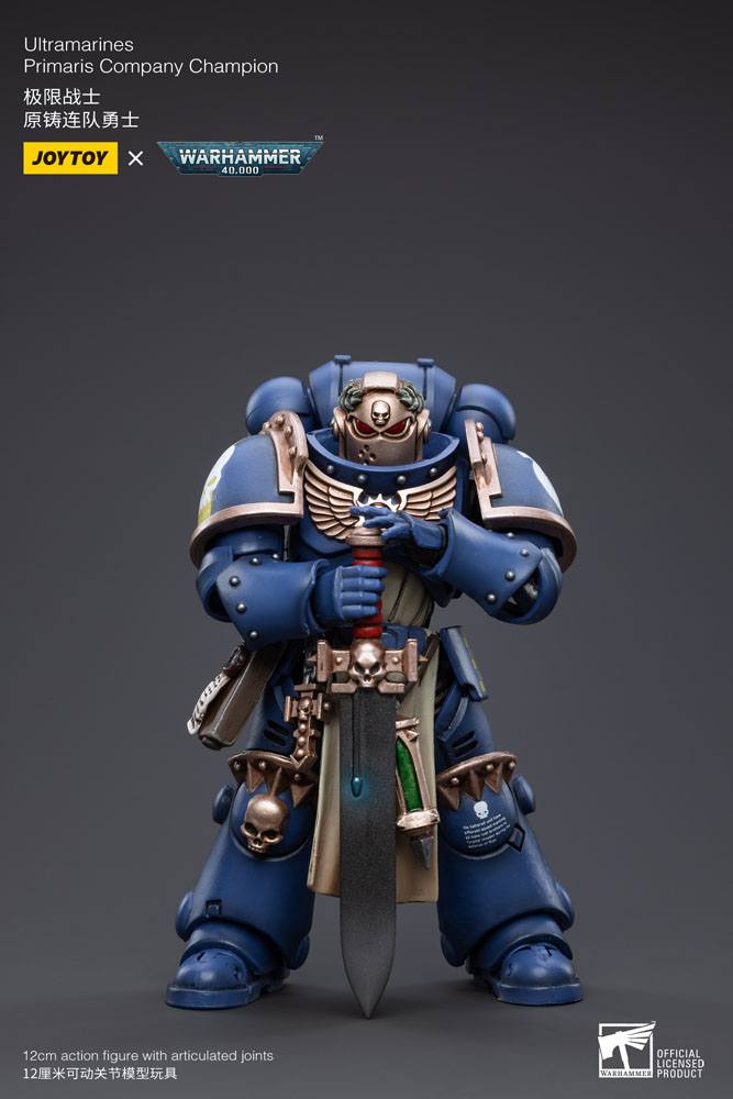 Warhammer 40k Action Figure 1/18 Ultramarines Primaris Company Champion 12cm - Action Figures - Joy Toy (CN) - Hobby Figures UK