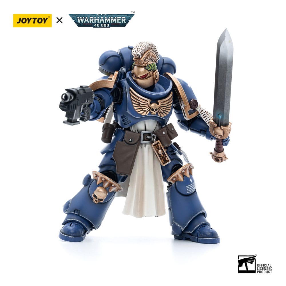 Warhammer 40k Action Figure 1/18 Ultramarines Primaris Company Champion Brother Parnaeus 12cm - Action Figures - Joy Toy (CN) - Hobby Figures UK