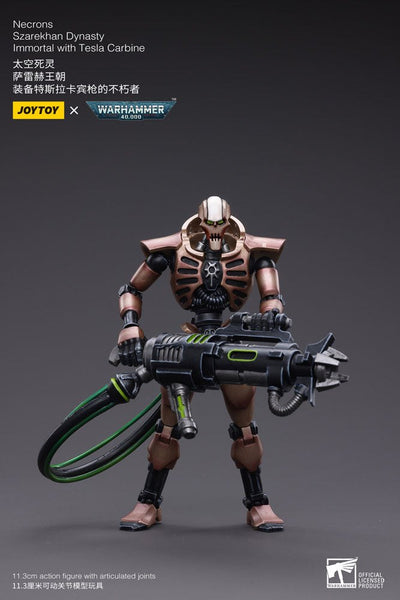 Warhammer 40k Action Figure 2-Pack 1/18 Necrons Szarekhan Dynasty Immortal with Tesla Carbine 11cm - Action Figures - Joy Toy (CN) - Hobby Figures UK