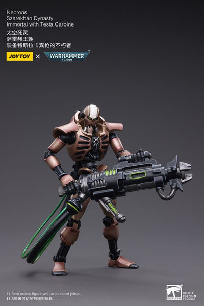 Warhammer 40k Action Figure 2-Pack 1/18 Necrons Szarekhan Dynasty Immortal with Tesla Carbine 11cm - Action Figures - Joy Toy (CN) - Hobby Figures UK