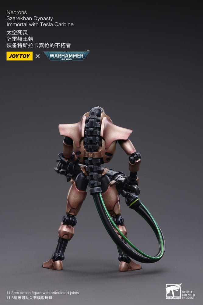 Warhammer 40k Action Figure 2-Pack 1/18 Necrons Szarekhan Dynasty Immortal with Tesla Carbine 11cm - Action Figures - Joy Toy (CN) - Hobby Figures UK