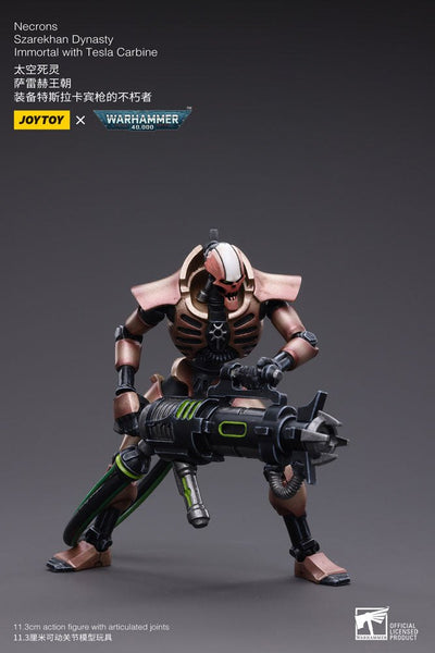 Warhammer 40k Action Figure 2-Pack 1/18 Necrons Szarekhan Dynasty Immortal with Tesla Carbine 11cm - Action Figures - Joy Toy (CN) - Hobby Figures UK