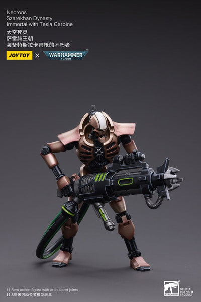 Warhammer 40k Action Figure 2-Pack 1/18 Necrons Szarekhan Dynasty Immortal with Tesla Carbine 11cm - Action Figures - Joy Toy (CN) - Hobby Figures UK
